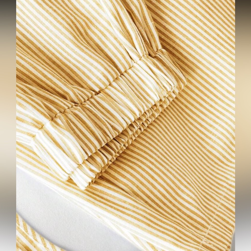 Yellow Striped Women’s Two piece set - Picture 5 of 6
